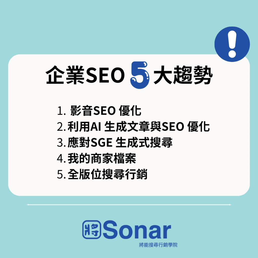 2025年企業SEO趨勢