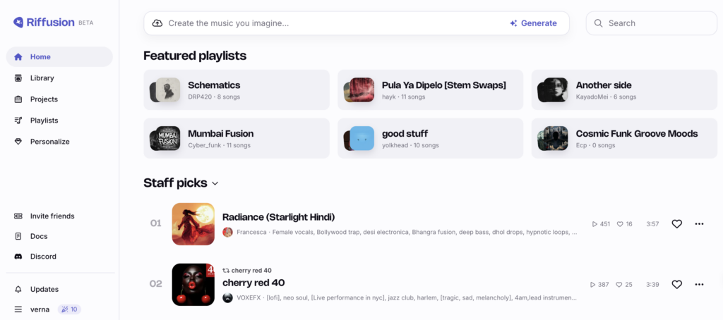 Riffusion,AI 生成音樂工具